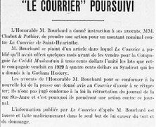 « »Le Courrier » poursuivi»