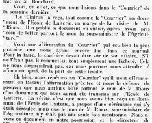 «Le « Courrier » ment»