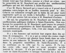 «La perspicacité de M. Harry Bernard»