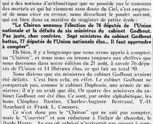 «Il faut apprendre à compter …»