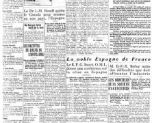 «La une du Courrier de Saint-Hyacinthe en 1939»