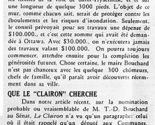 «Pour Saint-Hyacinthe: 30,000$; Que « Le Clairon » cherche»