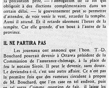 «La tempête gronde;  Il ne partira pas»