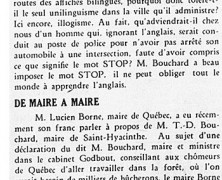«M. Bouchard et sa ville française; De maire à maire»