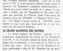 «Que M. Bouchard soit modeste; Le grand sacrifice des nôtres»