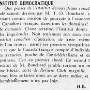«L’Institut démocratique»