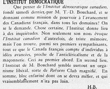 «L&rsquo;Institut démocratique»