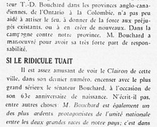 «M. Bouchard et les préjugés; Si le ridicule tuait»