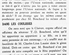 «Il trouve amère sa médecine; Dans les coulisses»