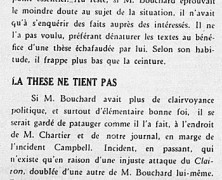 «Plus bas que la ceinture; Le thèse ne tient pas»