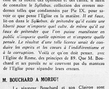 «Les principes de 89; M. T.-D. Bouchard a mordu»