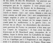 «Malpropre attitude; Un joli balai; M. Bouchard fait rire de lui»