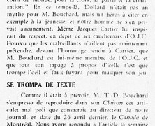 «Dollard au « Clairon »; Se trompa de texte»