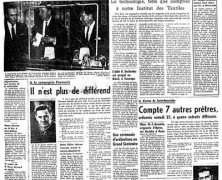 «La une du « Courrier » en 1961»