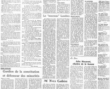 «La page éditoriale du « Courrier » en 1965»