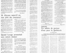 «La page éditoriale du « Courrier » en 1968»