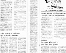 «La page éditoriale du « Courrier » en 1969»