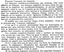 «Le français dans les banques»