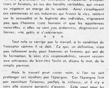 «L’honorable Maurice Duplessis rappelle la nécessité du travail et de l’épargne»