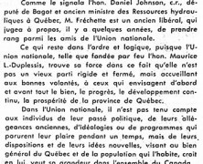 «M. Paul Fréchette, candidat de l’Union nationale dans le comté de Rouville»