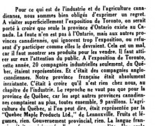 «À l&rsquo;exposition nationale de Toronto»