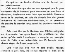 «La politique d’Antonio Barrette conduira à de nouveaux sommets»