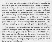 «Le très honorable John Diefenbaker, le français et le bilinguisme»