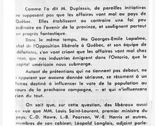 «L’honorable L. B. Pearson argumente à son tour contre Georges-Émile Lapalme»