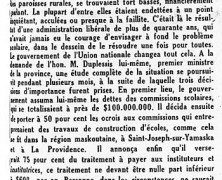 «Les commissions scolaires et le problème des institutrices»