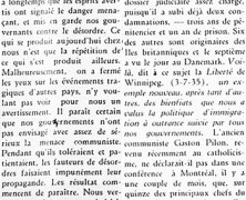 «Le danger communiste; Des étrangers»
