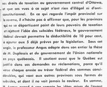 «Plus grand espoir, dans l’ordre des relations fédérales-provinciales»