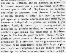 «Maurice Duplessis à travers la province»