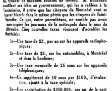 «Taxes non goûtées»