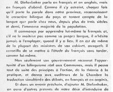 «Le très honorable John Diefenbaker et le caractère bilingue du pays»