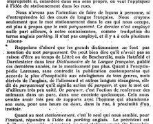 «Ce mot « parquement »»