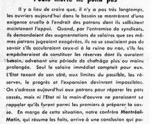 «L’appel au patron; Poule morte ne pond pas»
