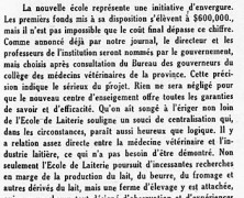 «La nouvelle école de médecine vétérinaire»