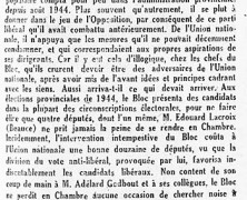 «M. André Laurendeau abandonne le Bloc populaire»