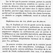 «L’honorable Maurice Duplessis et le sophisme de M. Jean Lesage»
