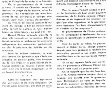 «Comment le gouvernement de M. Jean Lesage rend hommage à la sagesse de l’Union nationale»