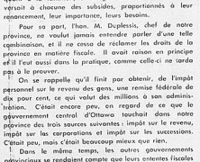 «L’honorable Maurice Duplessis est le grand vainqueur du 10 juin»