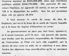 «L’oeuvre de l’Union nationale en matière d’éducation et de santé»