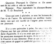 «Cornichonneries du « Clairon »»