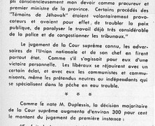 «L’honorable Maurice Duplessis en appelle à l’opinion publique»