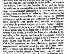 «Les listes électorales»