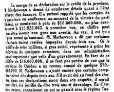 «Le crédit de la province»