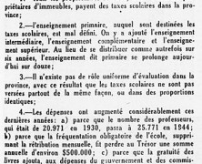 «Le problème de l’enseignement primaire»