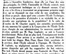 «Progrès constant à l’École technique de Saint-Hyacinthe»