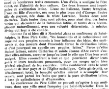 «La conférence du Père Gillet»