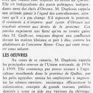 «Maurice Duplessis; Les oeuvres»